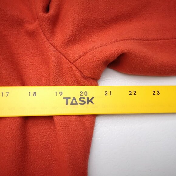 Old Navy Ladies Size Large Orange Lined Button Closure Wool Blend Coat - Picture 7 of 9